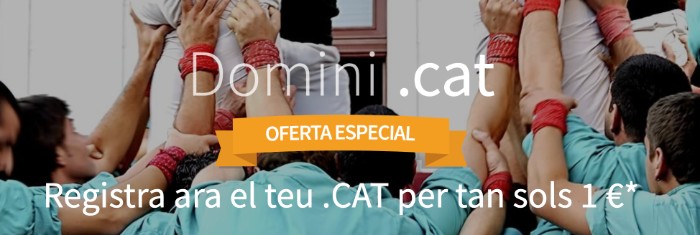 Promoció contractar domini .cat per 1 euro Promoció contractar domini .cat per 1 euro