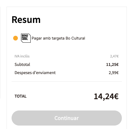 Pagar amb el bo cultural